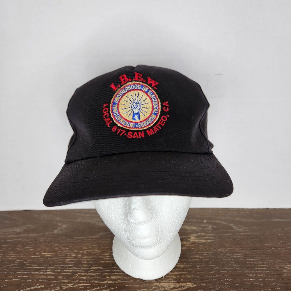 Vintage IBEW Local 617 Electricians San Mateo, California USA Embroidered Cap